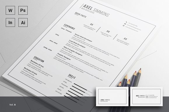 free simple resume templates with photo