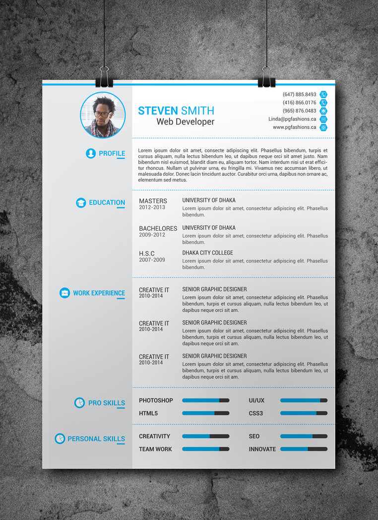 downloadable modern resume template free