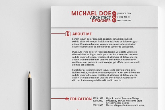 graphic designer resume template