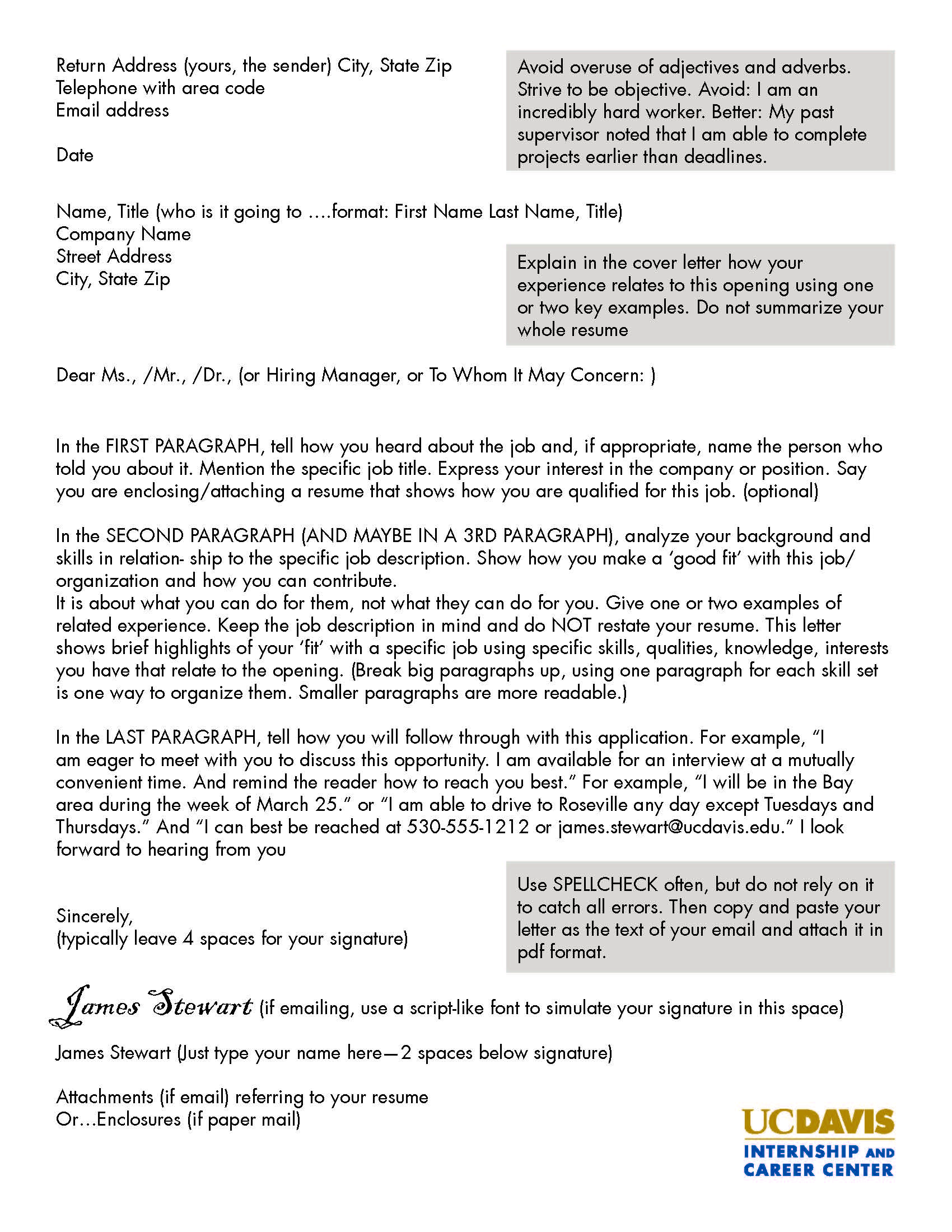 16 Best Cover Letter Samples For Internship Wisestep