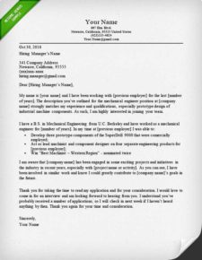 mechanical engineer cover letter sample