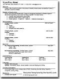 cv in tabular form template