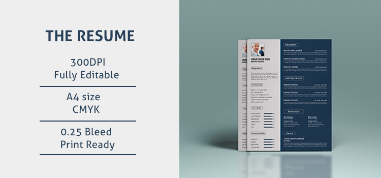 psd resume template