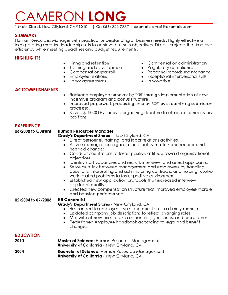 resume examples