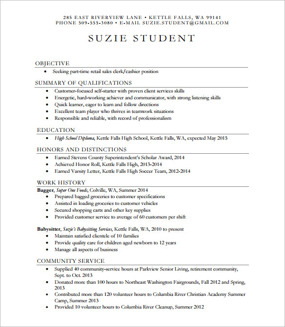 24 best student sample resume templates