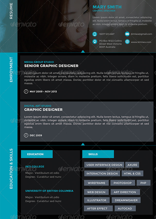 senior graphic designer resume