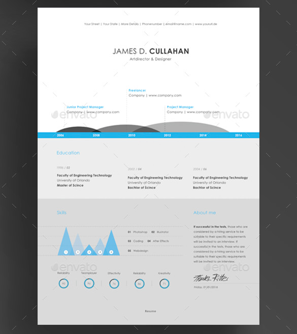 simple infographic resume
