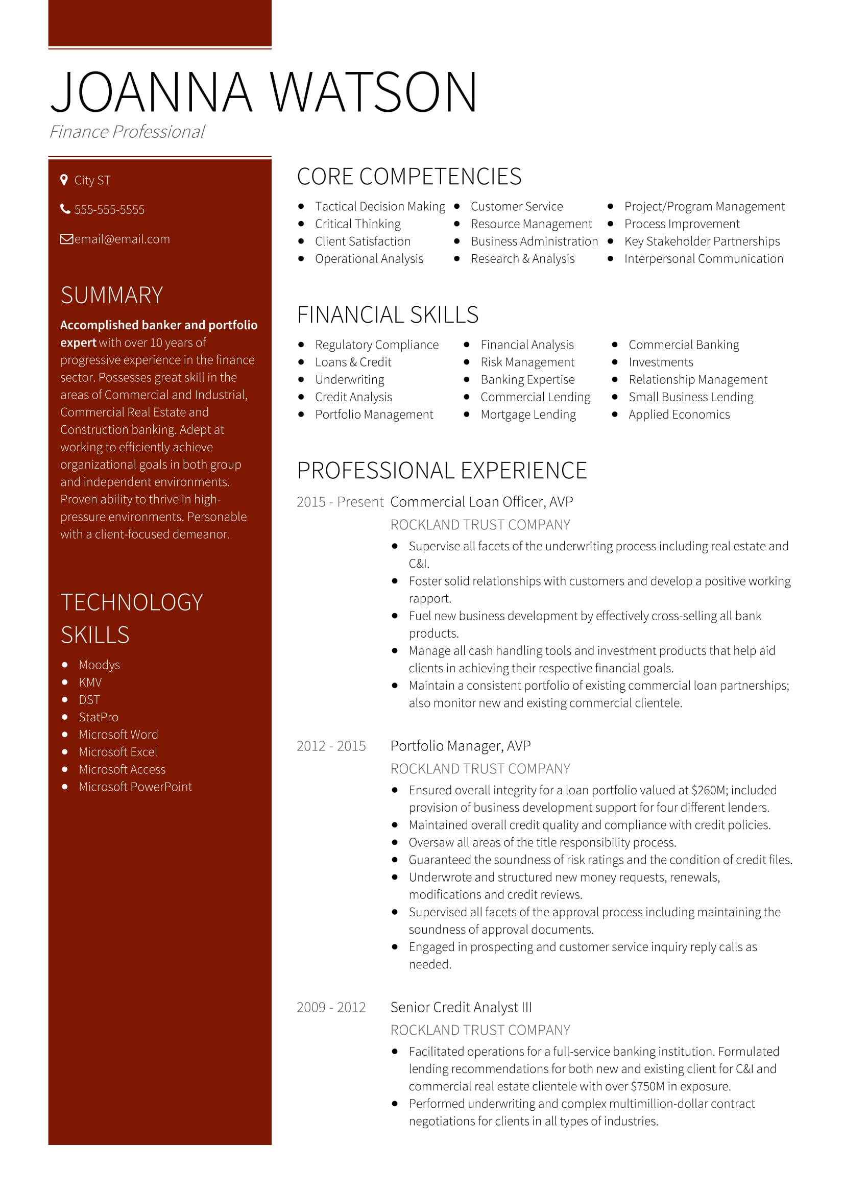 Best Banking Sample Resume Templates Wisestep