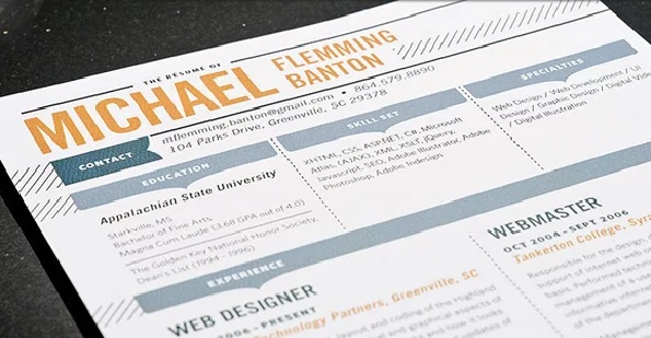 web designer resume format