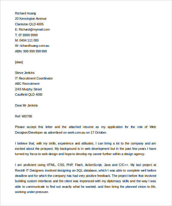 Sample Cover Letter For Applying Job from content.wisestep.com