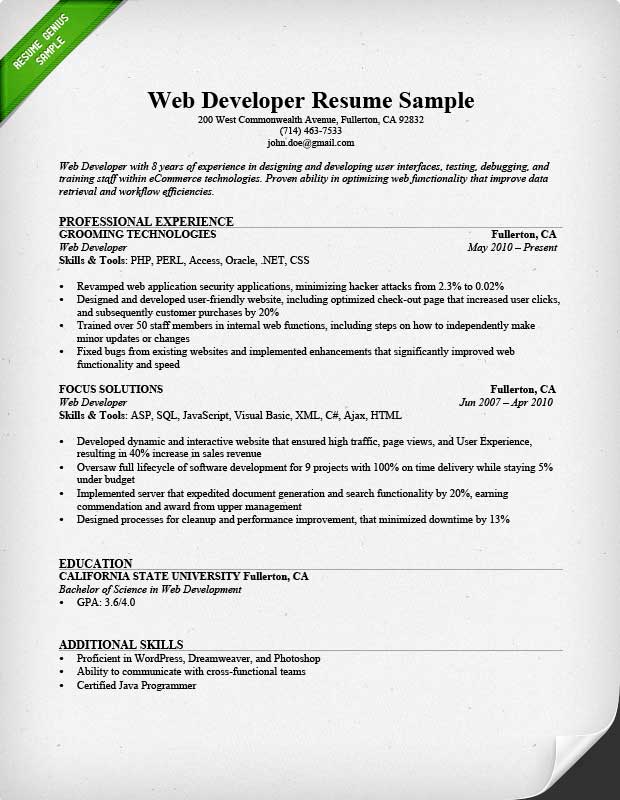 30 best developer  software engineer  resume templates