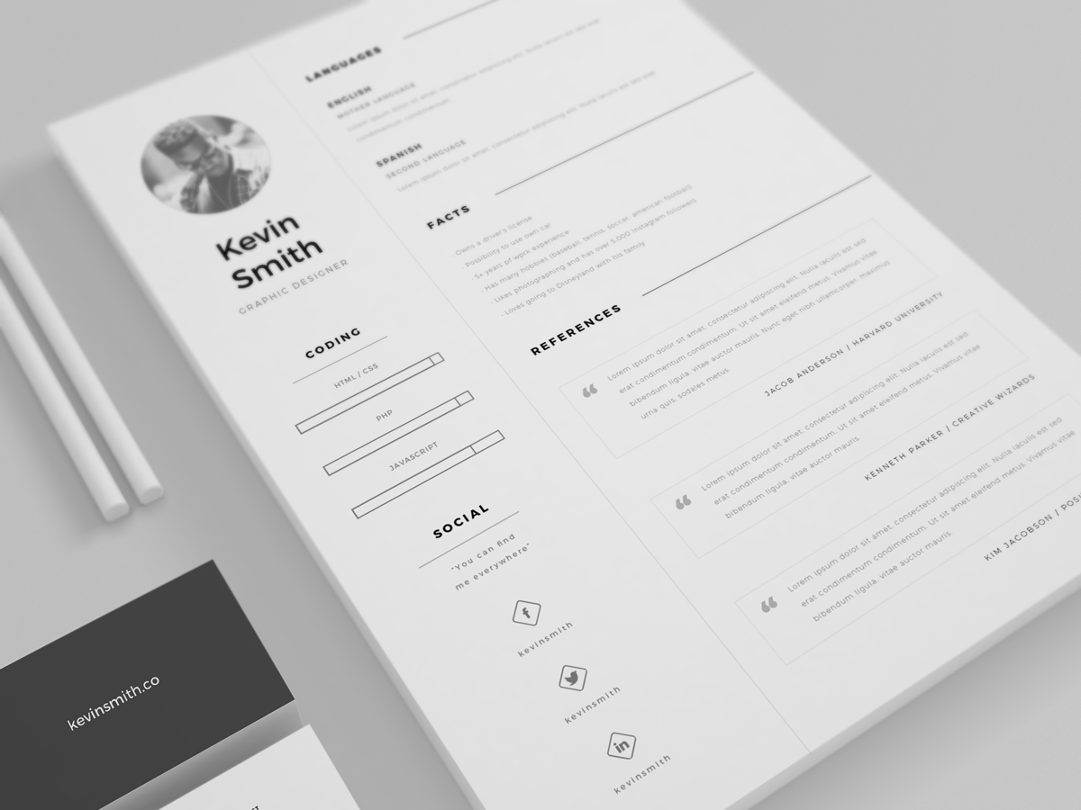 clean resume template