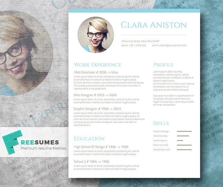 photo resume template