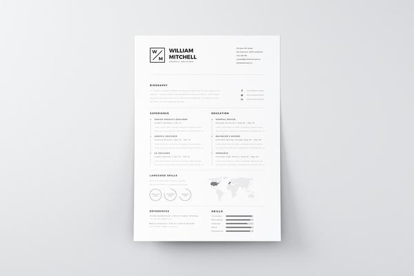 visual resume template